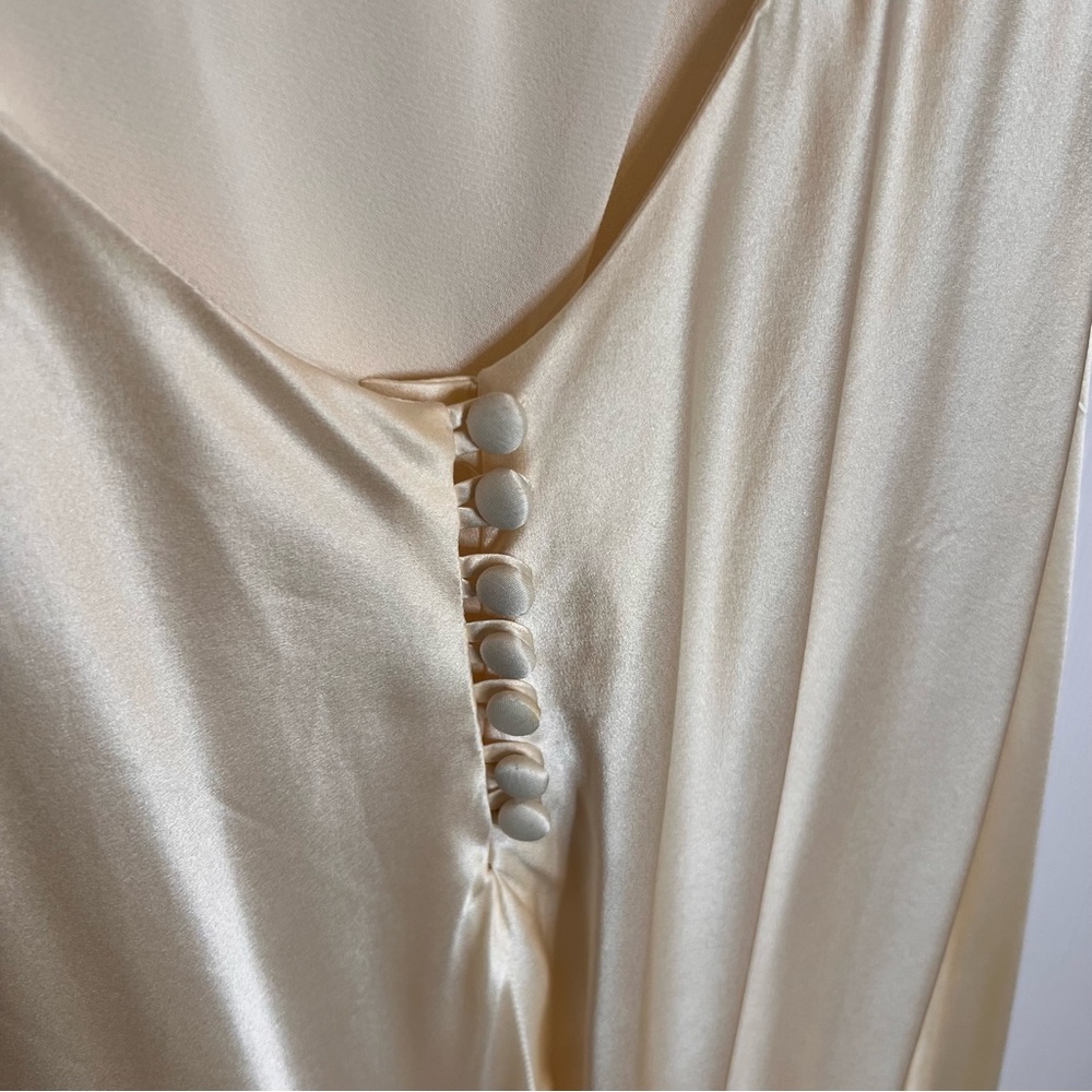 NWT REFORMATION Jeany‎ Silk Maxi Dress in Fior Di Latte. Size Medium - Picture 10 of 13